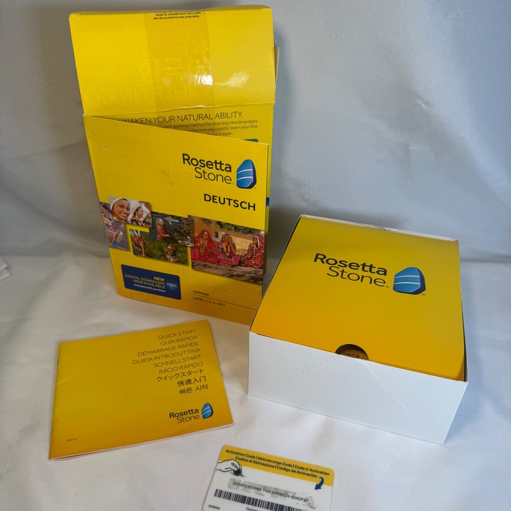 Rosetta Stone German Deutsch‎ Level 1 2 3 4 & 5 Complete Box Set 9781617160073